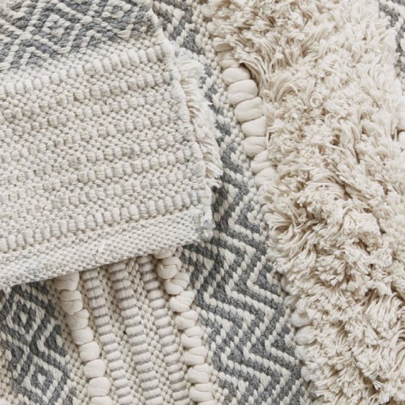 Tapis de bain en polyester antidérapant Boho