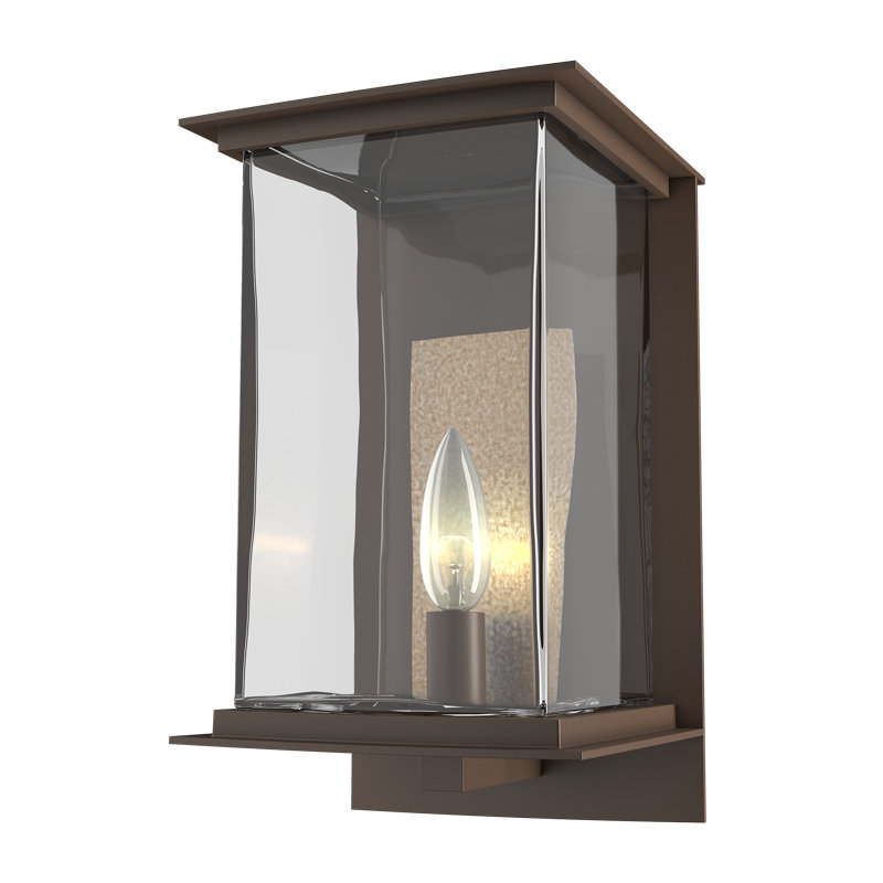 Lanterne murale d'extérieur 7 po Kingston, Bronze côtier, Or doux translucide, H 12,1 po x l 7 po x P 7,2 po