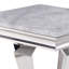 Table de bout gris clair et argent