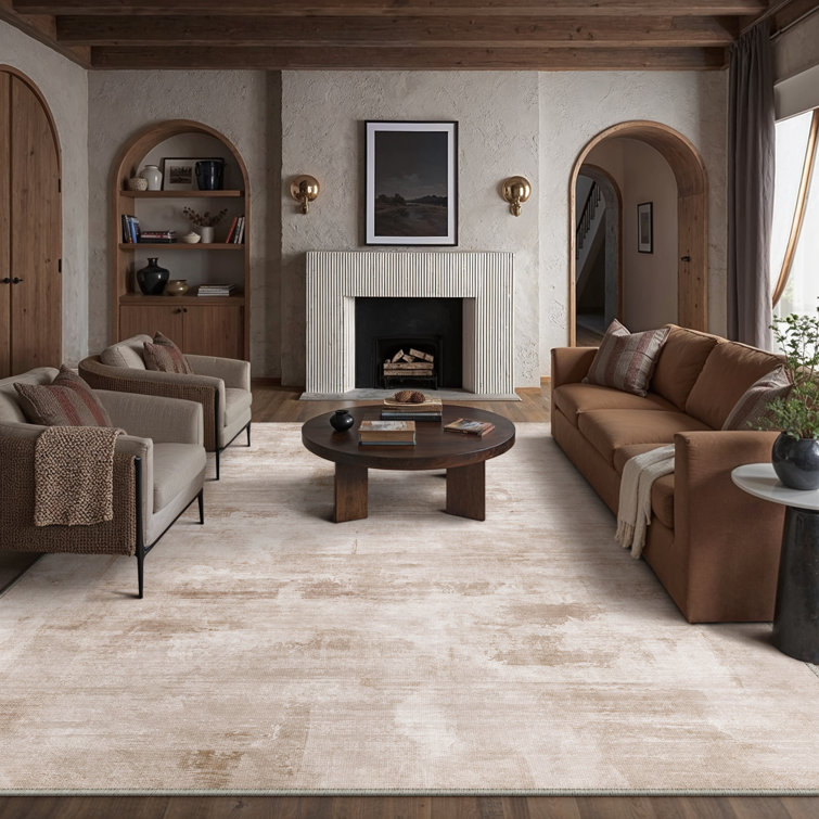 Lumora Oriental Light Brown/Beige Area Rug - Size 8’6”x11’6”
