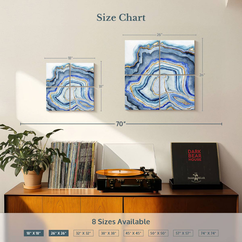 Agate de cobalt I, H 18 po x l 18 po