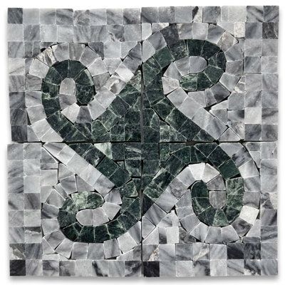 3.1'' x 3.1'' Matte Marble Decorative Accent Tile