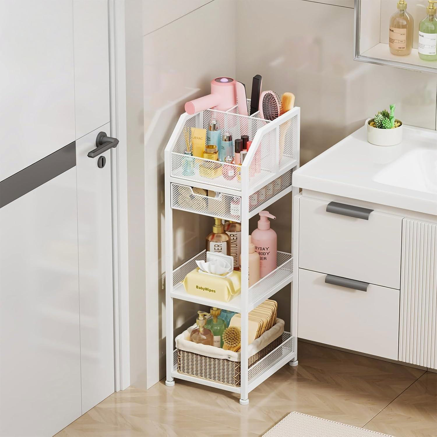 Cabinet Hair Dryer Flat Iron Holder DAOYA Hair Dryer Holder White