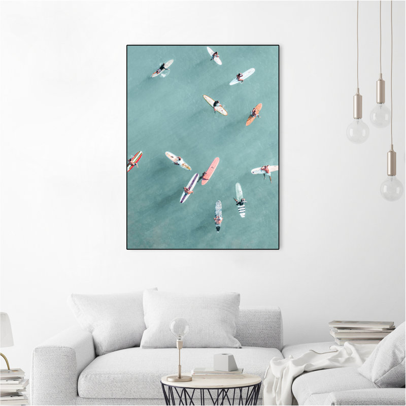 Surfers Ii' Framed Canvas, 24" H x 18" W