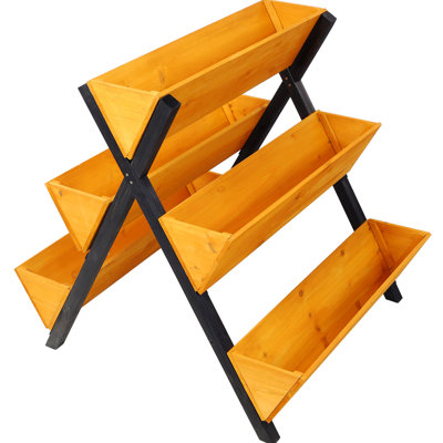 Lit surélevé en bois brun pour arbres fruitiers 3 Vemijas