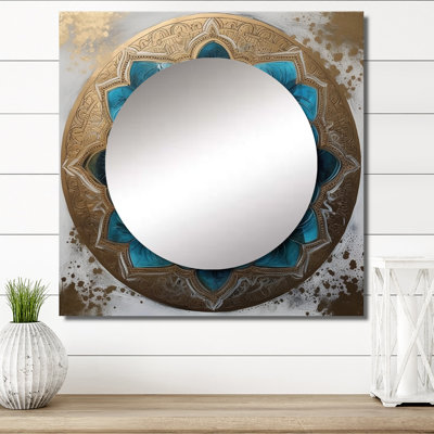 Seraya - Miroir carré Boho Mandala pour décoration murale