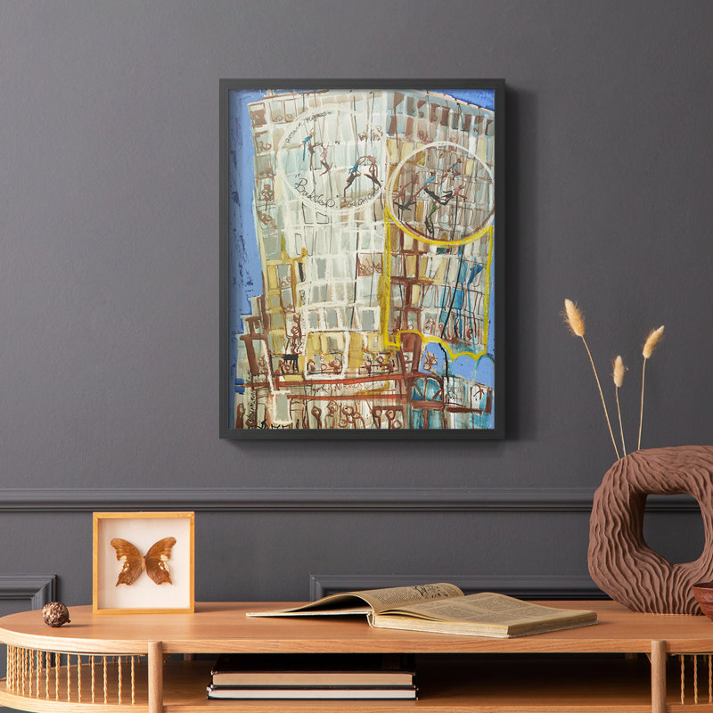 Bandaloo I, reproduction encadrée - bois massif, Noir, H 10 po x l 8 po