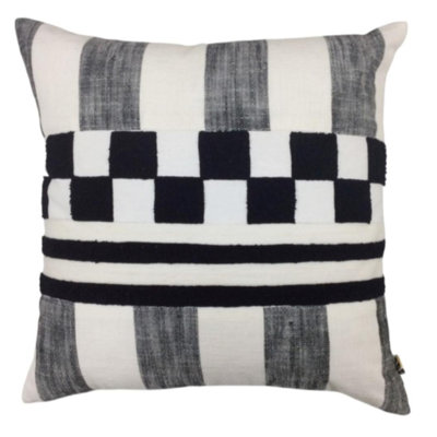 Checks and Stripes Throw Pillow
