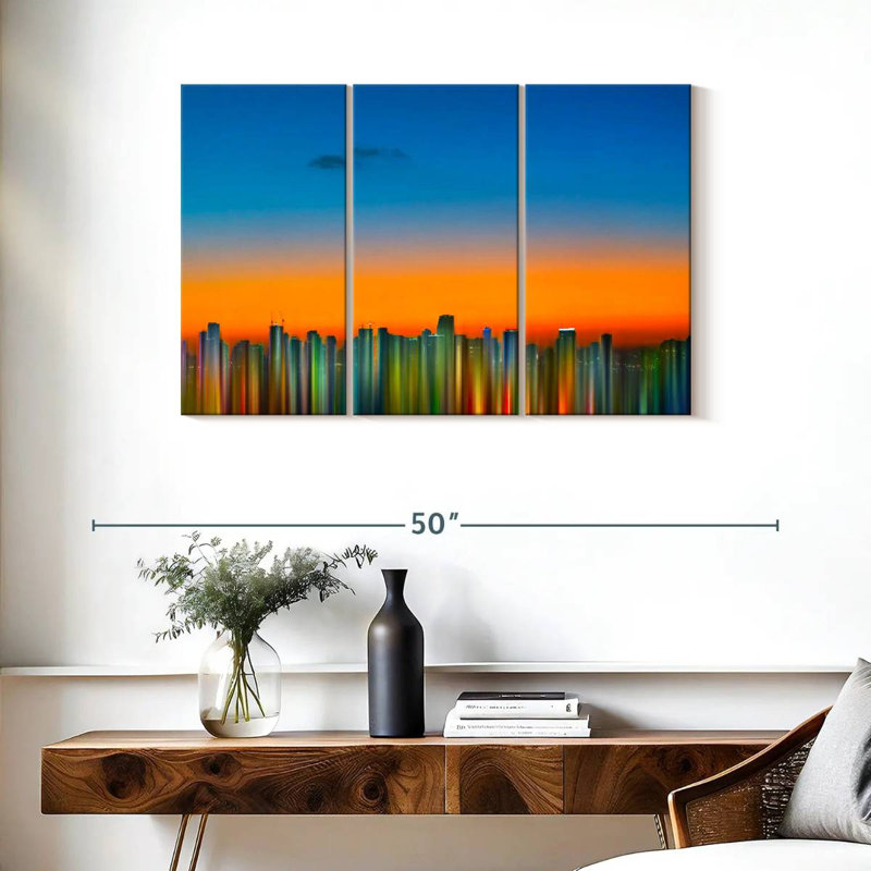 Bâtiments artistiques abstraits Sireci, H 24 po x l 38 po