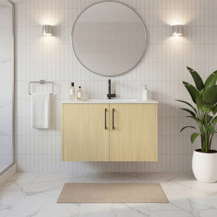 Meuble-lavabo mural moderne Bekka