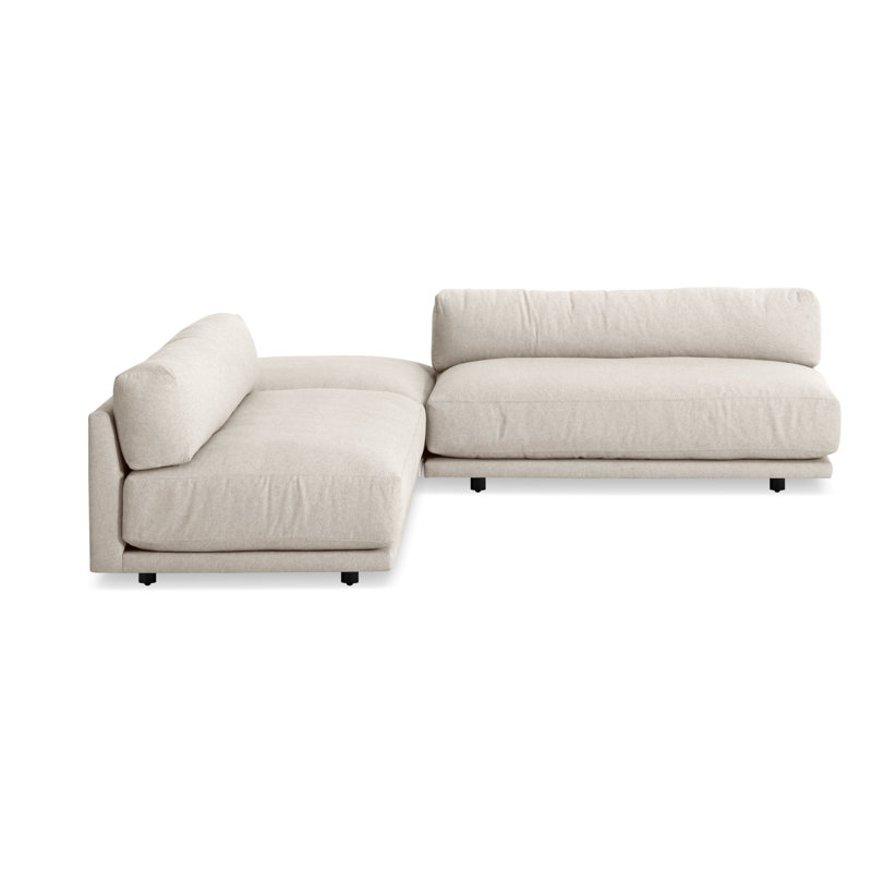 Petit canapé modulaire en L Sunday, Lin naturel Sanford