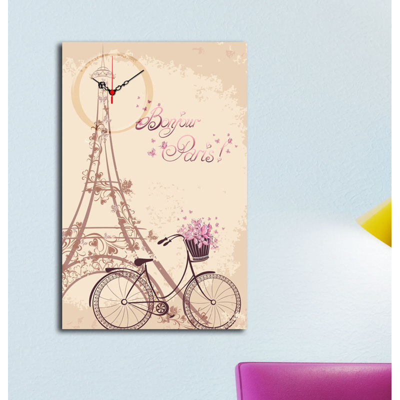 Horloge murale 17,7 po x 27,6 po Elegant 100% toile de suède, cadre 100% bois (épaisseur: 1,2 po) | Décoration élégante pour le salon, la chambre à coucher et le bureau, pièce unique et fonctionnelle