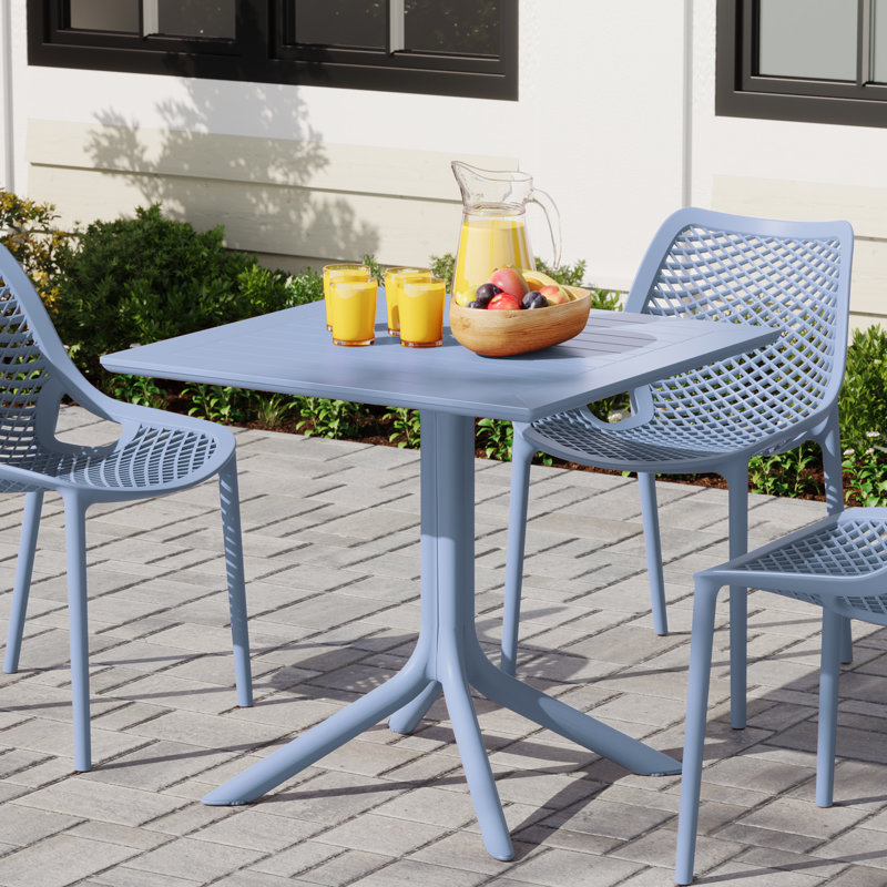 Table de salle à manger Delron, Bleu français