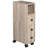Kleankin Freestanding Compact Design Bathroom Cabinet With 2 Open Cabinets, 1 Door Cabinet, 1 Drawer And 4 Rolling Wheels, Oak Grain Color