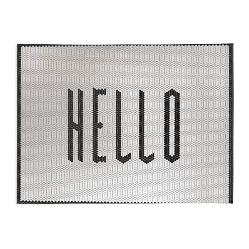Tapis de bureau Penny, Gris anthracite / ivoire, L 36 po x P 24 po