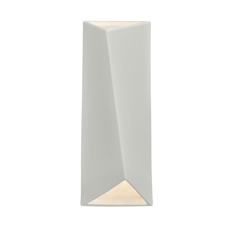 Caeli Ceramic LED Wall Sconce, Matte White