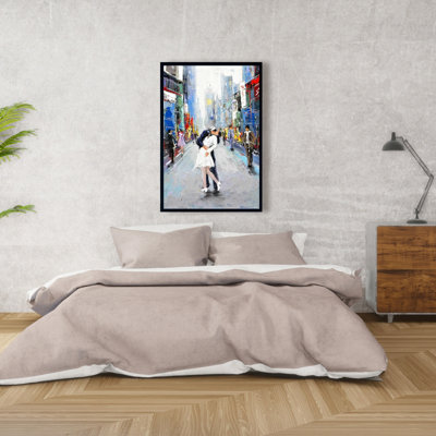 «Kiss Of Times Square» sur toile