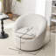 Fauteuil demi-tonneau moderne en tissu Teddy Boucle-319395407