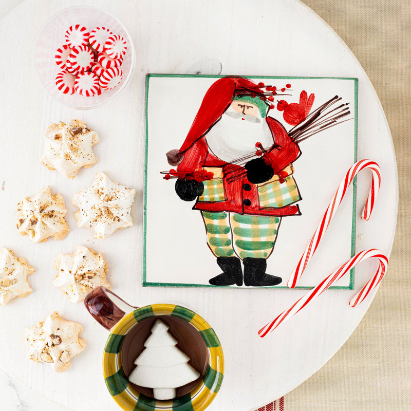 Old St. Nick Trivet Border with Wood Pile