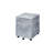 Faux Concrete & Silver Finish File Cabinet, 3 Convenience - Gray Veneer Cabinet In