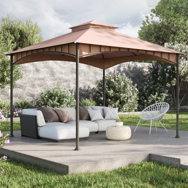 Fabric pavillon LAURO - 340cm x 340cm, brown