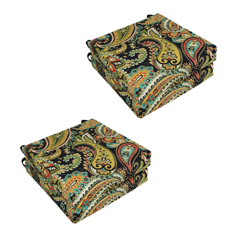 Coussin de siège intérieur / extérieur, Hadia franco noir