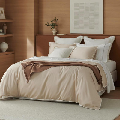 Housse de couette en coton Tencel Double Stitch