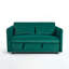 Canapé-lit convertible futon 3 en 1, petite causeuse en velours de 55 po avec 2 coussins, dossier inclinable, canapé latéral pour le salon, canapé-lit-1896930597