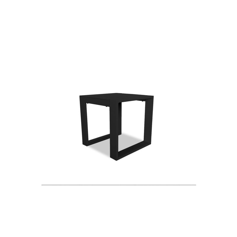 Portal Outdoor Square Side Table, Black