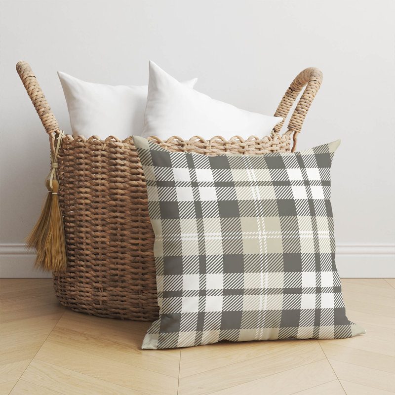 Coussin Gen, Brun clair/ Anthracite, H 26 po x l 26 po