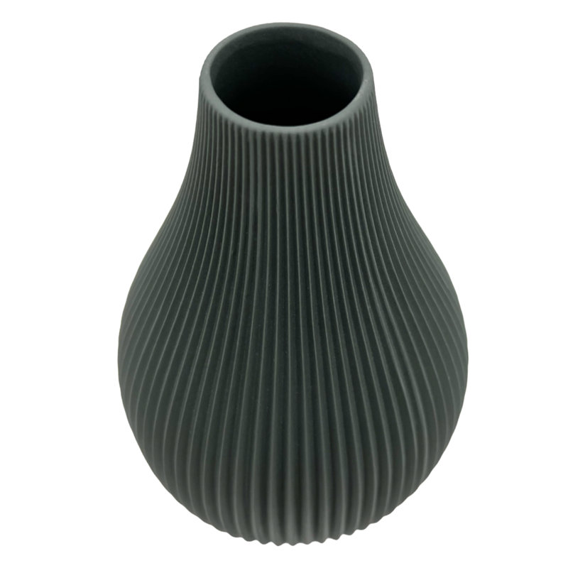 Ruven Handmade Ceramic / Porcelain Table Vase, Gray