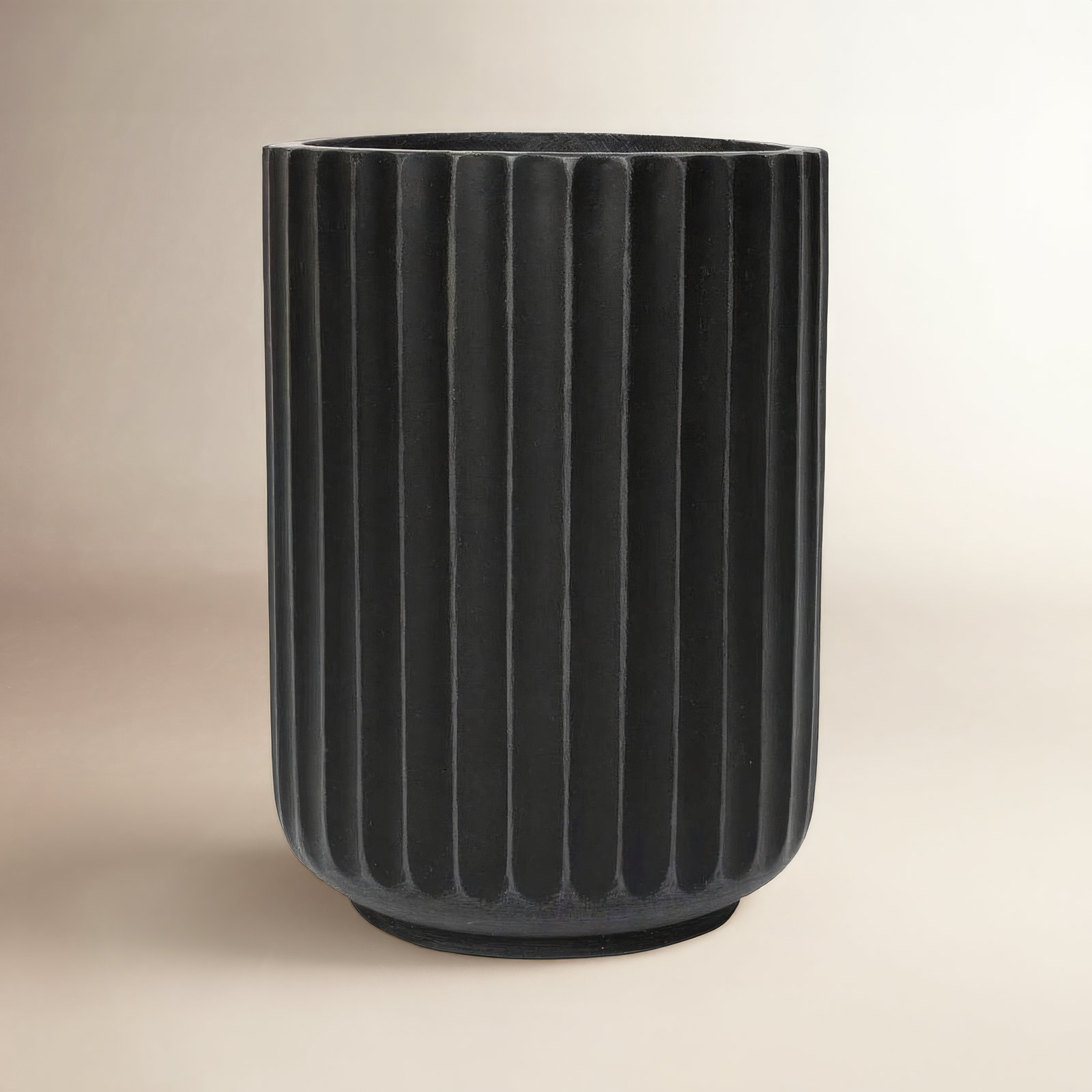 Allenville Pot Planter, Black, 16" H x 12" W x 12" D