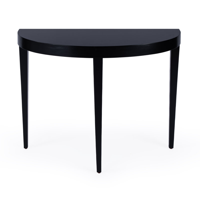 Ingrid Light Burl Console Table, Black