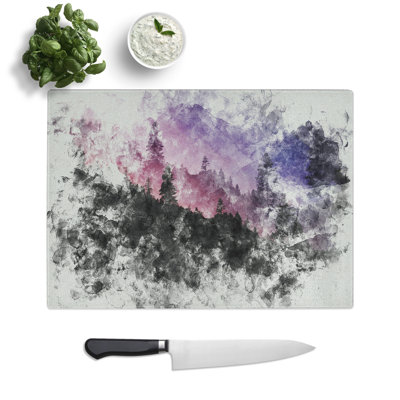 Forest Watercolour Chopping Board