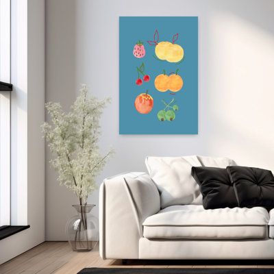 Vibrant Summer Fruits Bold Cherry Fruit Wall Art
