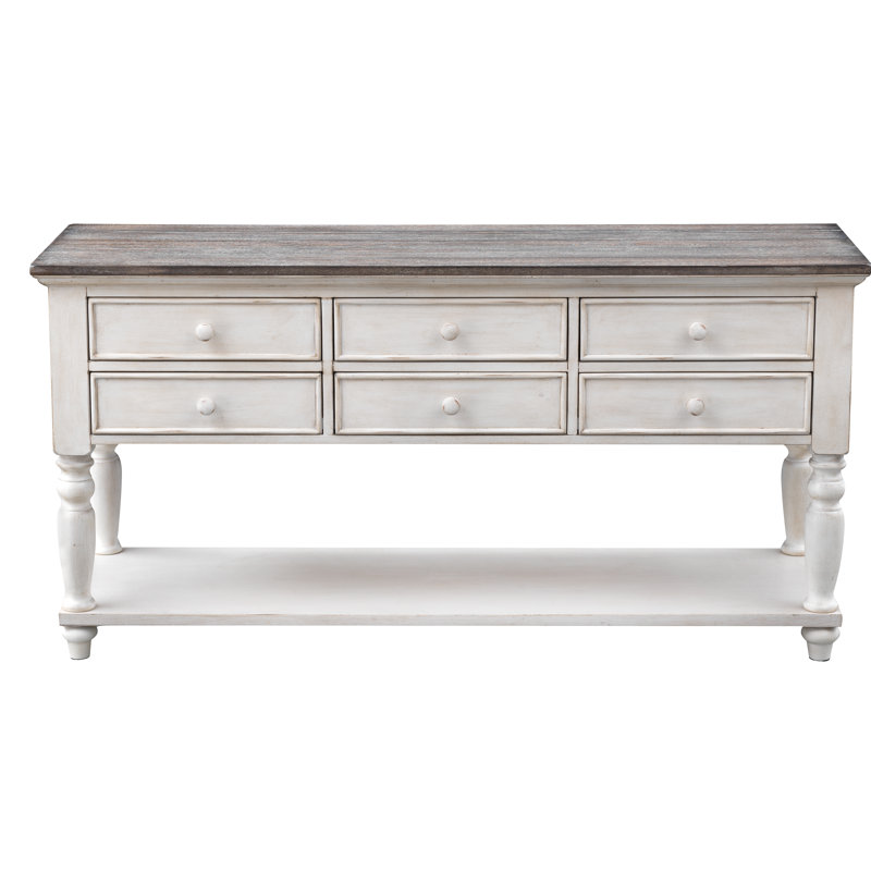Bar Harbor 60'' W Console Table, Cream