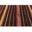 Grand tapis kilim turc fait à la main en brun rayé idéal pour la décoration bohémienne avec un savoir-faire de style antique