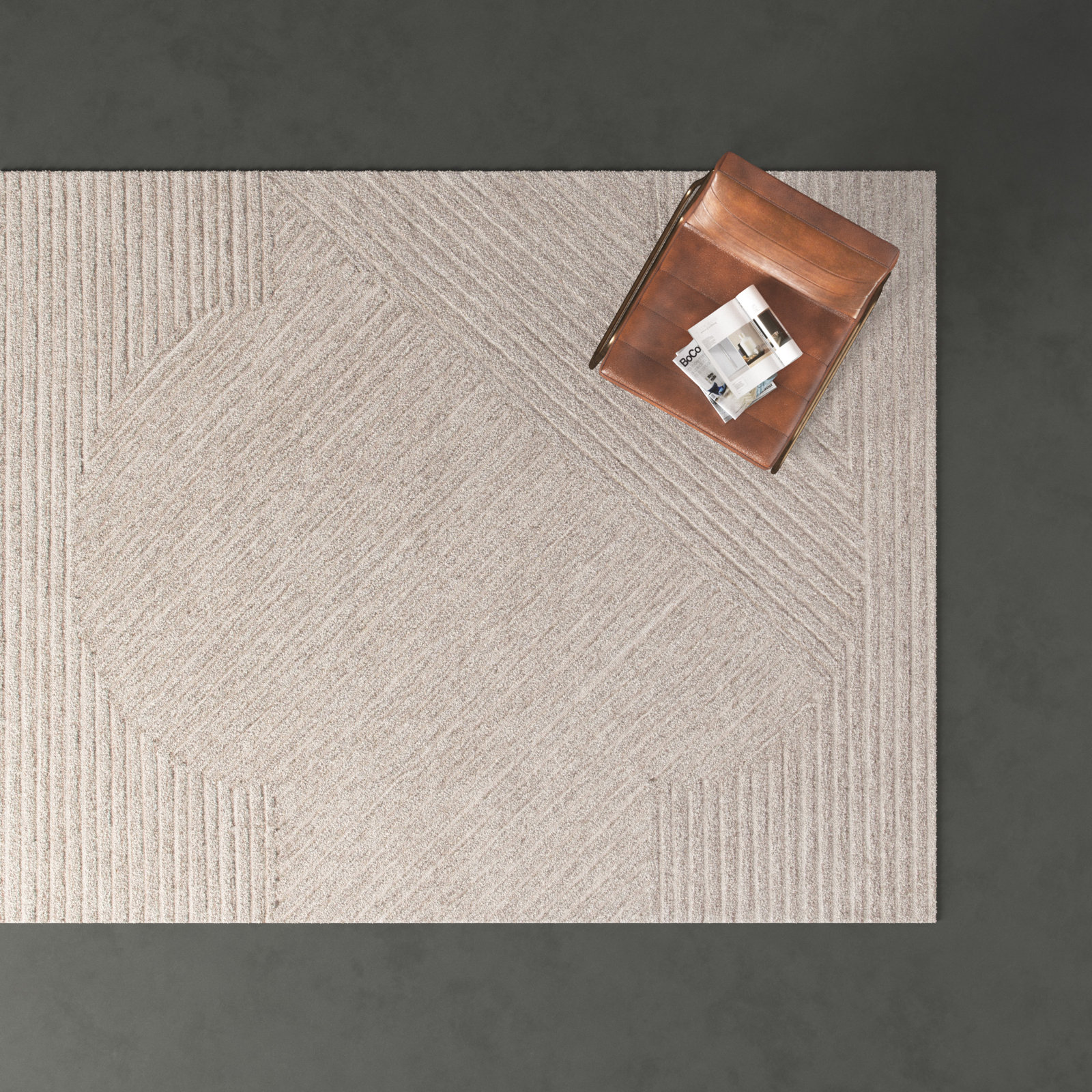 Heathered Outdoor Hand-Loomed Rug, Rectangle 5' x 8'