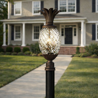 Plantation 25.25" 3-Light Outdoor 12V Post Mount Lantern (Post Sold Separately)