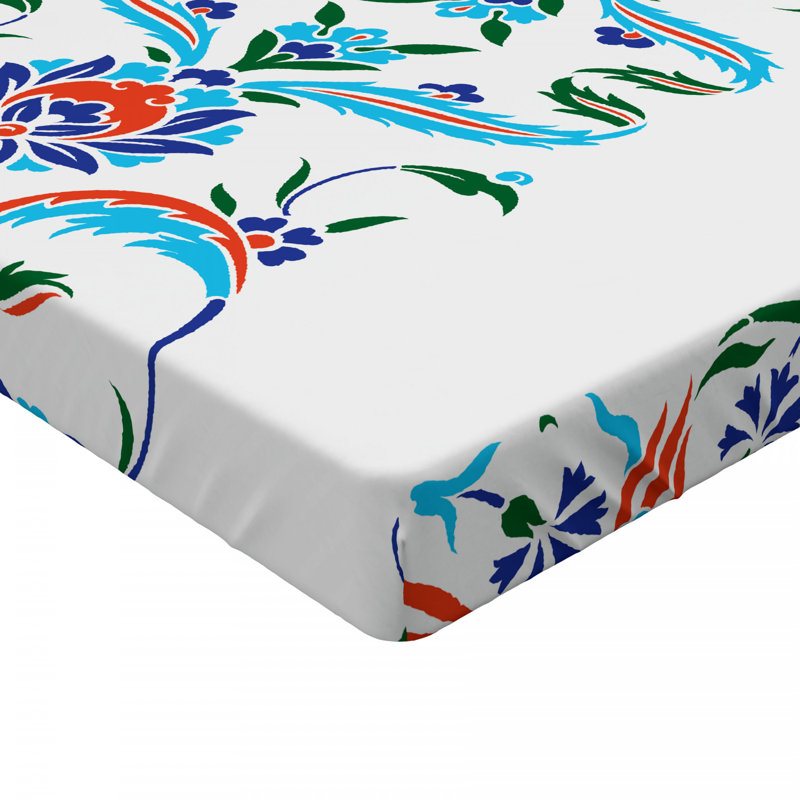 Microfiber Floral Fitted Sheet, Full Fitted Sheet