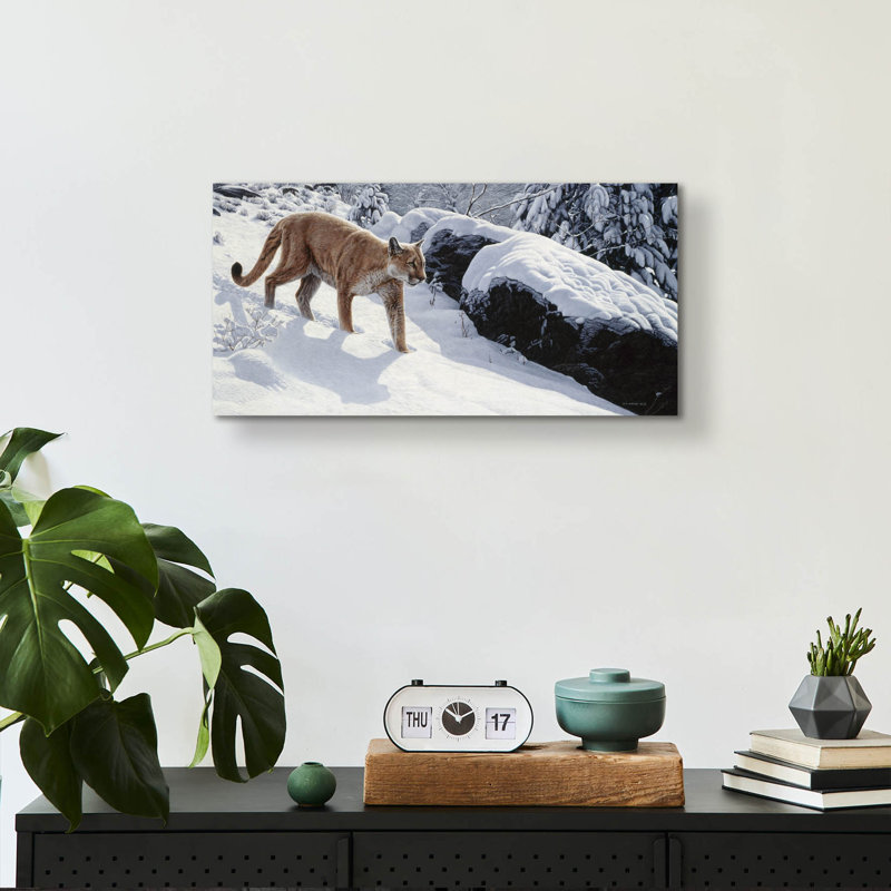 «Soft Snow-Cougar» par Ron Parker, H 12 po x l 24 po