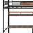Loft Bed With Desk, Built-In Charging Station, Storage Drawers, Shelves & Safety Guardrail