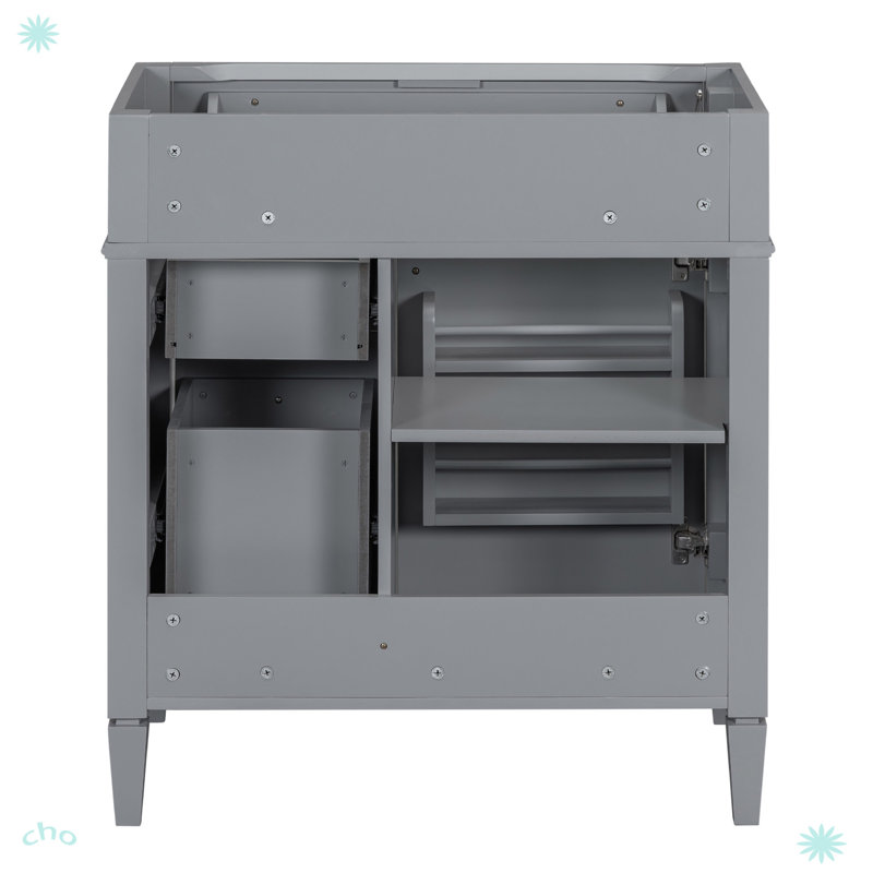 Meuble-lavabo de 30 po sans lavabo supérieur, Gris