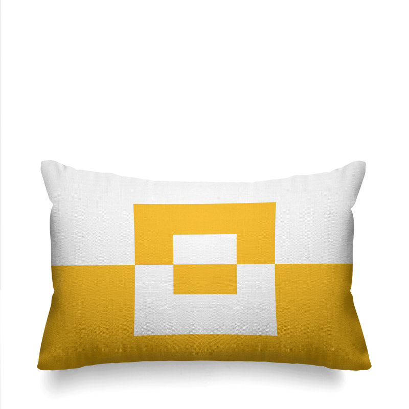 Coussin lombaire intérieur / extérieur Luella, Jaune