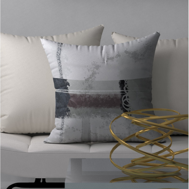 Abstract Reversible Throw Pillow, 20" x 20"