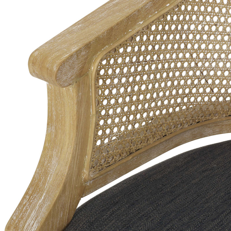 Chaise d'appoint en bois d'hévéa, Gris anthracite