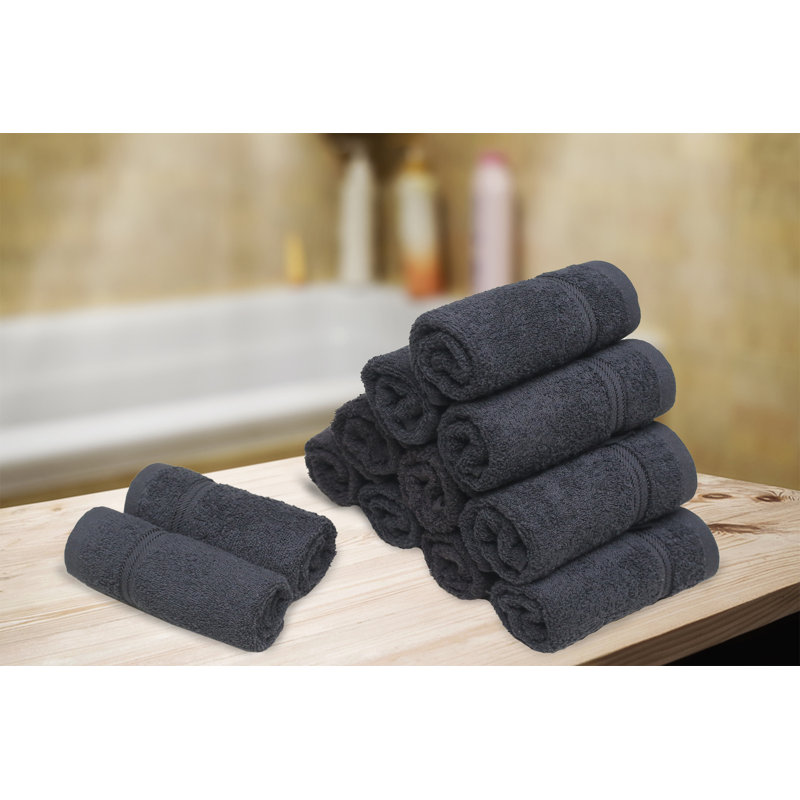 Ensemble de débarbouillettes 100% coton Norita, Noir