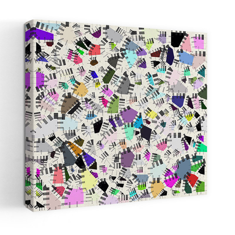 Art contemporain, art abstrait abstrait et coloré, H 24 po x l 24 po