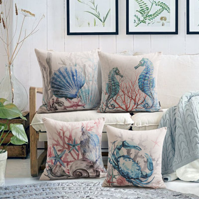 Housse et insert de coussin décoratif décoratif Design Ocean