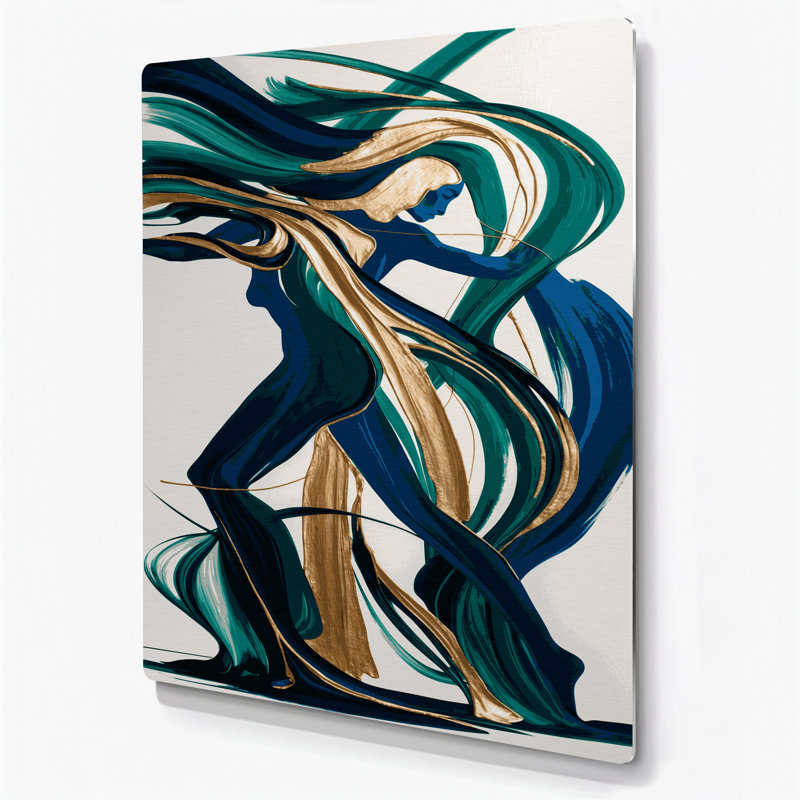 Abstract Figurative 31 Gray Metal Wall Art, 12" H x 18" W